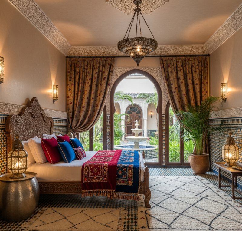 Oaze de Liniște: Cum Să Proiectăm un Dormitor Inspirat de Riad-urile din Maroc